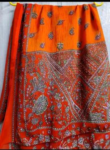 3 Pcs Orange Color Stitched Suit