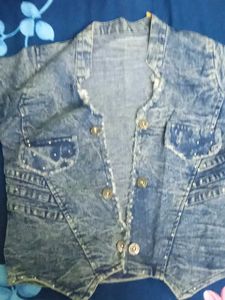 Denim Cropped Jacket