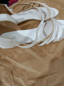 White Slip On Sandal