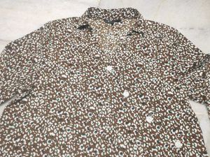 Van Heusen Brown Patterned Shirt