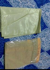 New Sage Green Gold Sequin Embroidered Fabric
