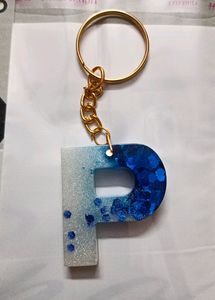 Resin P Alphabet Keychain
