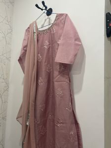 Elegant Pink Embellished Kurti