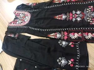 Embroidered Black Salwar Kameez Set