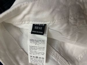 SHEIN White Wide Leg Capri Jeans