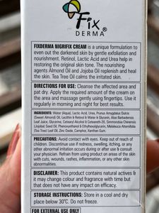 Fixderma Nigrifix Cream for Acanthodii Nigricans with Lactic Acid | Dermatologist Tested Retinol Cream | For Dark Body Parts like Neck, Ankles, Knuckles, Armpits, Thighs &amp; Elbows | Exfoliant - 50g