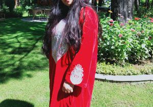 Velvet Till embroidery Kashmiri Pheran