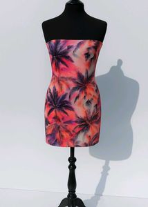 Tropical Print Mini Dress