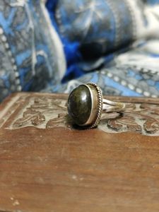 92.5 Pure Silver Vintage Labrodite Ring