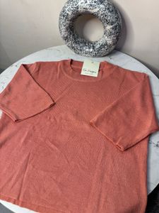 Ribbed Knit T-Shirt