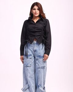 Ruched Slim Fit Shirt