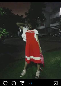 Red Elegant Frock For Girls, Women, Christmas
