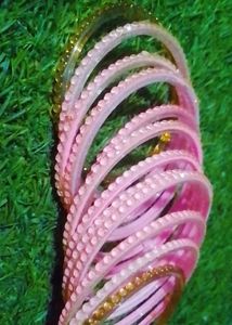 Pink &amp; Gold Bangle Set