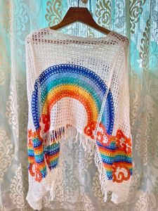Rainbow Crochet Top Free Size