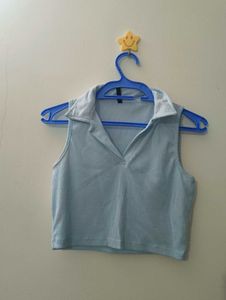 TOKYO TALKIES | Light Blue Sleeveless Top
