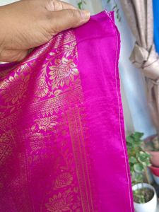 Pink Banarasi Silk Saree