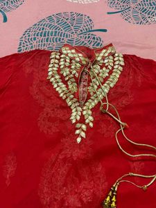 Bridal Gotta Patti Semistiched suit Set With dupat