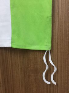 Pullstring Green &amp; White Checkers Top