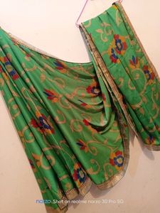 Green Chiffon Saree