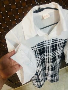 Plaid Mini Shirt Dress