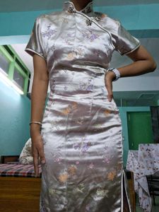 Floral Cheongsam Dress