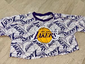 Oversized Los Angeles Lakers Crop T-shirt
