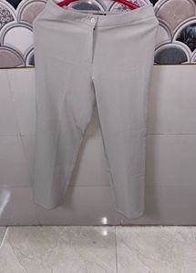 Beige Straight Leg Pants