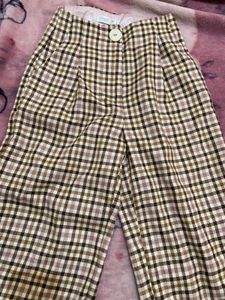 Primark Plaid Wide-Leg Trouser