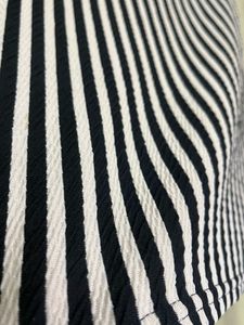 Striped Pencil Skirt (Beige And Black)