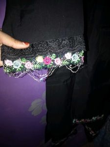 Embroidered Black Suit