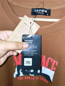 CROWN SCARFACE UNISEX OVERSIZE TEE 😎❤️‍🔥