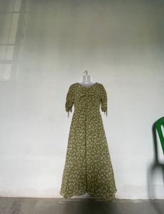 Floral Green Maxi Dress