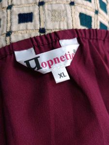 Burgundy &amp; Black Peplum Tank Top