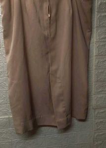 XXL Size Straight Cream Skirt