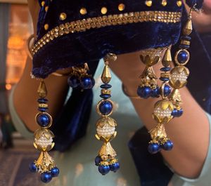 NEW Pure Soft Velvet Navy Blue Wedding Long Dupatt