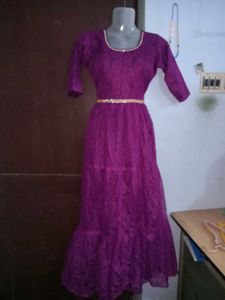 Beutiful Purple Colour Goun 38"Size