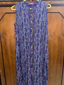 Stylish Blue Printed Tunic Kurta Top