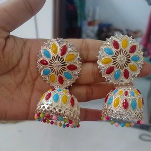 Colorful Jhumka / No Coins Please