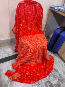 Sindoor red saree.