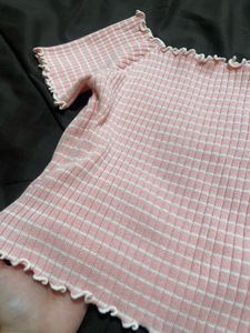 Cute Pink Striped Top