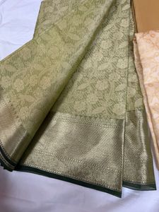 Festive Olive Banarasi Suit