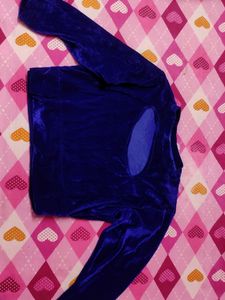 Blue Velvet Blouse