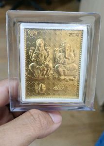 Lakshmi Ganesh Gold Plated Card