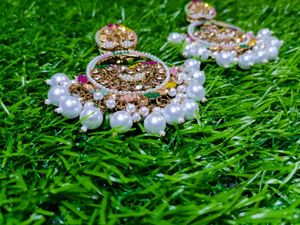 Pearl and Stone Statement Earrings