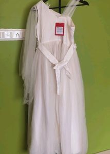 Mystery White Long Gown/New With Tag