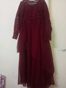 Elegant Maroon Dress❣️