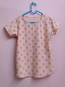 Aesthetic Heart Printed T Shirt
