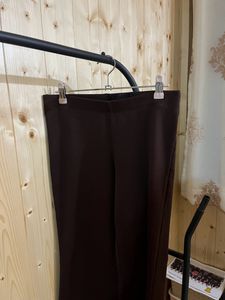 Brown Ribbed Flared Pants