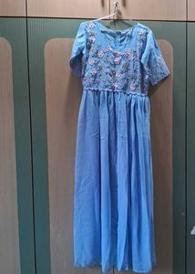 Blue Floral Maxi Dress