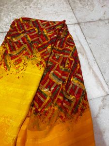 combo of 2 sarees with red blouse